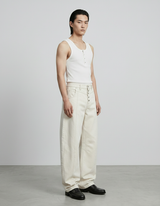 Henley Neck Ribbed Tank