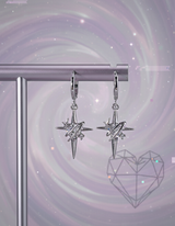[少女時代 テヨン Piercing] ラブ プラネット ハギーズ ピアス - Silver Color