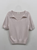 Whole Garment Collar Short Sleeve Knit