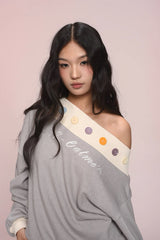 eat me plz* button-down shoulder-length warm long-sleeve hoodie for autumn and winter