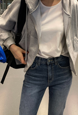 [Lè made/7,000 Sold] Lè madeエブリ ジップアップ フーディ/ 5カラー