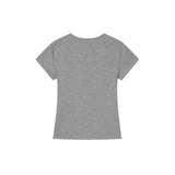 グレーロゴタグフィットクルーネックTシャツ