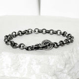 ss-6mm bold O chain bracelet_dark silver