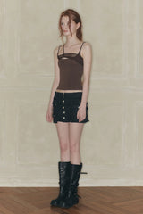 ABBY STRAP TOP brown