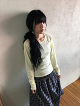 Celinet Slim Fit Color Layered Long Sleeve Tee