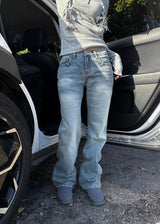 LOW SEMI BOOTS CUT DENIM