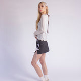 WAVE EDGE ROUND NECK BASIC TENCEL TOP / IVORY