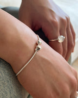 Swing heart bracelet (silver)
