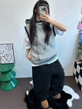 アンバランスドカーゴヒップパッチロングパンツ🤍🩶🖤3カラー