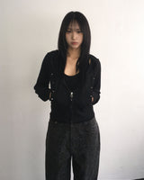 Stud slim hood jumper