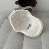 Noah Brooklyn Lettering Embroidery Fur Ball Cap 