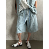 [SET UP] String denim bermuda pants (2color)