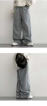 Issu napping hem string wide pants