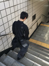 スワインダブルバックポケットワイドデニム 2C
