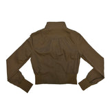 Brown slim zip up