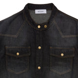 カルネチャイナカラーデニムシャツ (UNISEX)