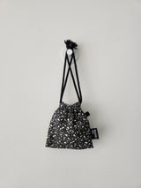 terazzo フラットストリングポーチバッグ - ブラック S