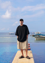 ポスオーバーフィットハーフTシャツ