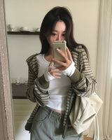 [ORIGINAL] Lazy Warmer Long-Sleeve U-Neck T-Shirt