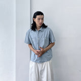 Mist Blue Double-Pocket Shirt