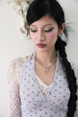 Dot cross necklace