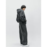 オーバーサイズドフルジップフーディー - Washed Black