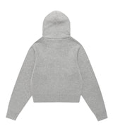W UNION JACK KNIT ZIP UP HOODIE GREY(CV2FFFK681A)