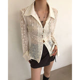 Lace Slim Blouse