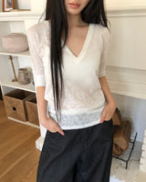 Hanna V-Neck 5-Sleeve T-Shirt
