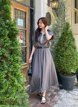 Ronda Layered Shirt Banding Skirt Set (Belt Set)