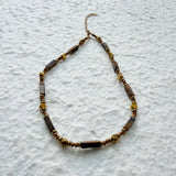 Bronze Stone Pattern Necklace