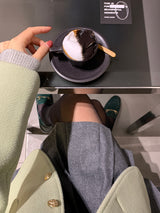【MADE】フルカシミヤアンバランスオフショルダーニット