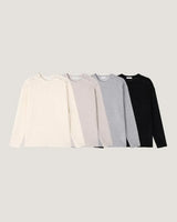 (UNISEX) Double Henley Neck Long Sleeve