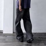 Linear Brushed Wide Denim