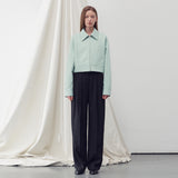 ステッチディテールドボンバージャケット PASTEL MINT