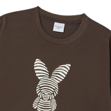 25SS STRIPE RABBIT SHORT SLEEVE T-SHIRT DARK BROWN