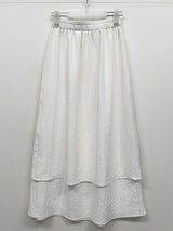 Seersucker Layered Banding Skirt