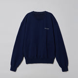 ロゴダメージスウェットシャツ WHITE NAVY