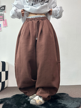 スウェットバルーンバックポイントロングパンツ🤎🖤🩶3COLOR