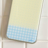 blue lemon silver epoxy phone case