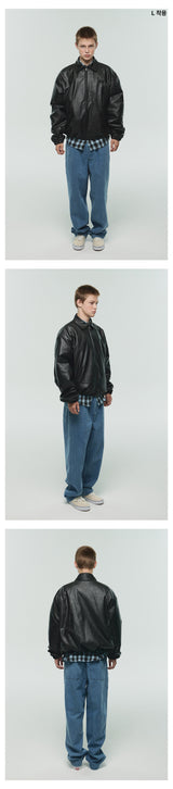 ITZ MINI LOGO VEGAN LEATHER JACKET