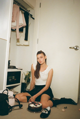 tht rib knee socks - black   