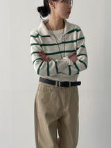 Boat Neck Tension Long Sleeve T-Shirt