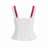 Elodie Eyelet Ruffle Camisole