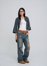 Griner Damage Wide Denim Pants