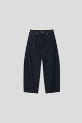 Adult balloon wide denim pants