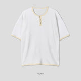 Daying waffle short sleeve T-shirt -5C