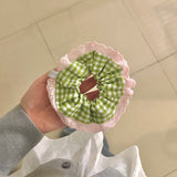 グリーンチェックレーススクランチー