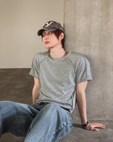 レイデン リブド カットアウト ショート スリーブ Tシャツ