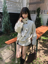 Bailin Belted Short Trench Jacket